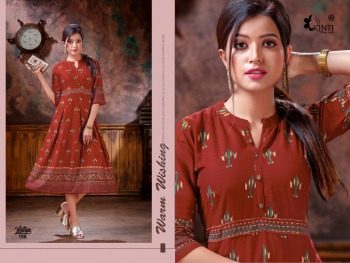 kinti Vintage rayon anarkali kurtis buy wholesale price