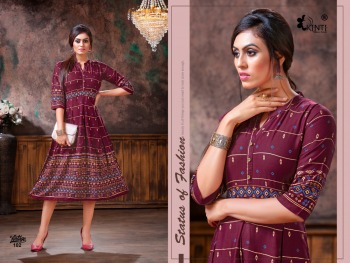 kinti Vintage rayon anarkali kurtis buy wholesale price