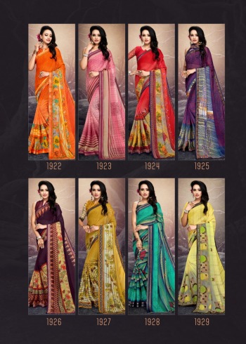 Kodas Nia Chiffon print daily wear Saree catalog wholesaler