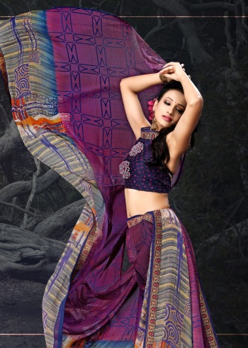 Kodas Nia Chiffon print daily wear Saree catalog wholesaler