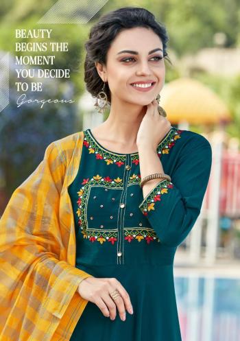 Koodee Chunri vol 3 poly Masline Gown With Dupatta wholesale price