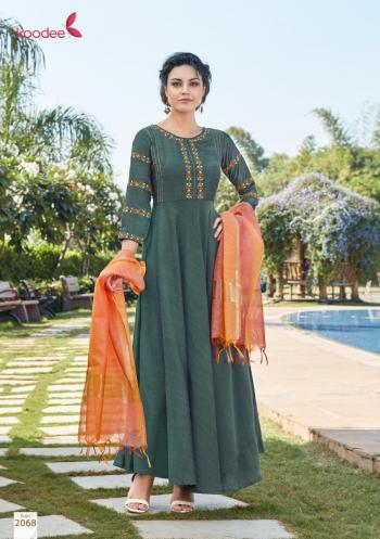 Koodee Chunri vol 3 poly Masline Gown With Dupatta wholesale price