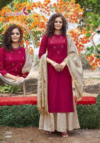 Koodee Rahi vol 1 kurtis with palazzo and Dupatta wholesaler