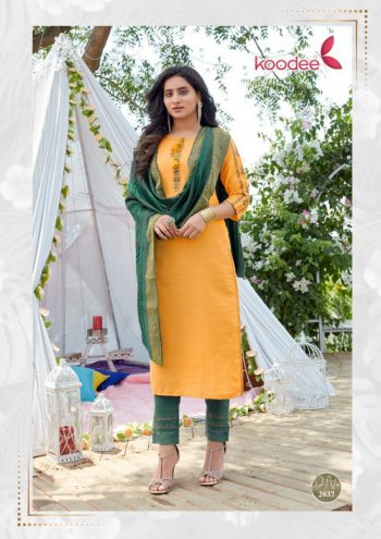 Koodee Saheli vol 8 Kurtis with Pant and Dupatta wholesaler