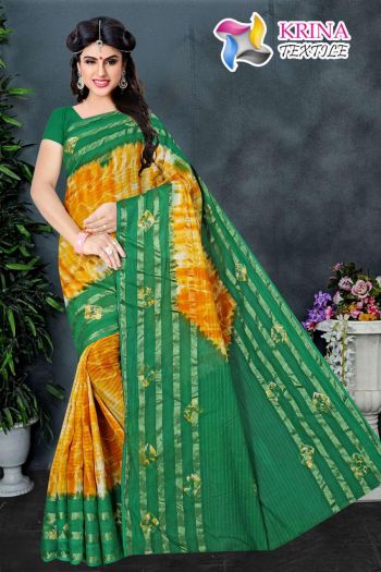 Krina Textile Shibori Cotton Batik Saree catalog wholesaler