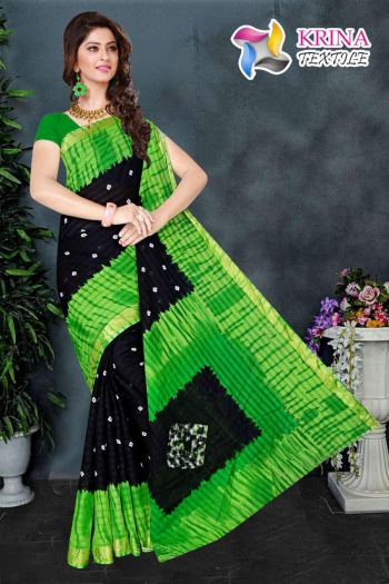 Krina Textile Shibori Cotton Batik Saree catalog wholesaler