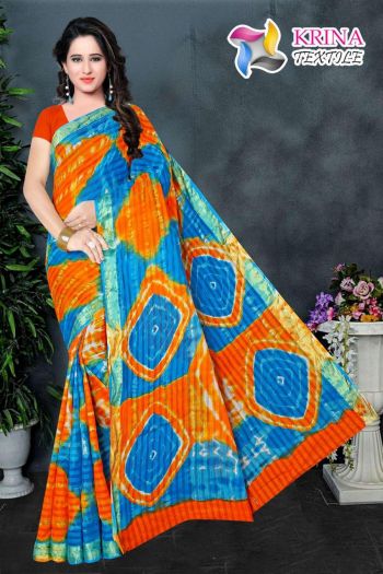 Krina Textile Shibori Cotton Batik Saree catalog wholesaler