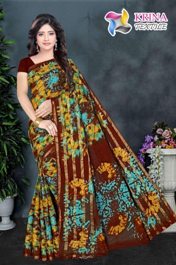 Krina Textile Shibori Cotton Batik Saree catalog wholesaler