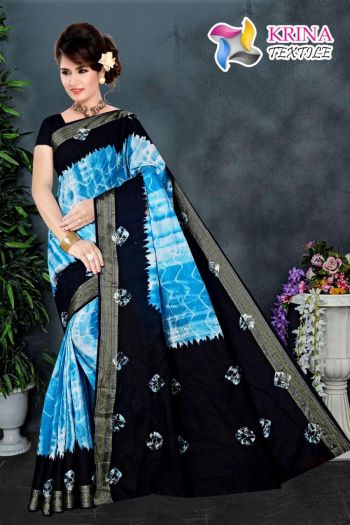 Krina Textile Shibori Cotton Batik Saree catalog wholesaler