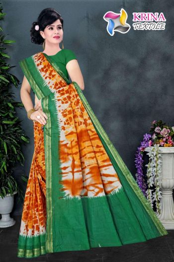 Krina Textile Shibori Cotton Batik Saree catalog wholesaler