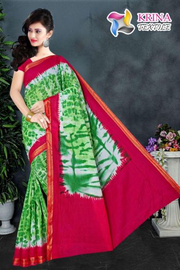 Krina Textile Shibori Cotton Batik Saree catalog wholesaler