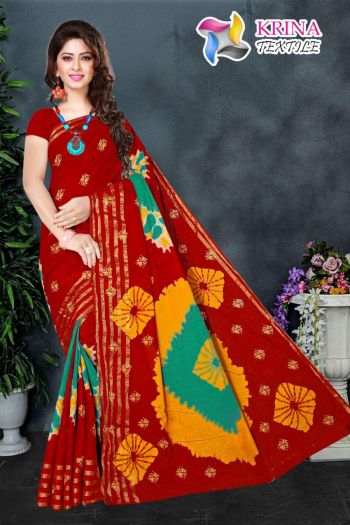 Krina Textile Shibori Cotton Batik Saree catalog wholesaler