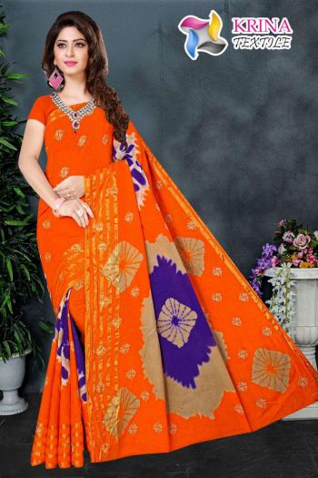 Krina Textile Shibori Cotton Batik Saree catalog wholesaler