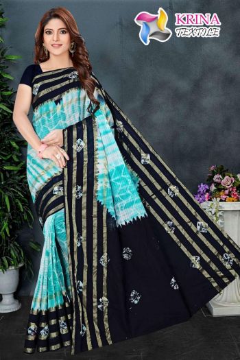 Krina Textile Shibori Cotton Batik Saree catalog wholesaler