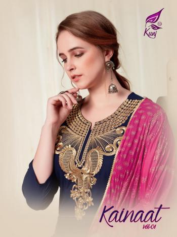 Kunj Kainaat vol 1 Rayon Kurtis with Palazzo and Dupatta Wholesaler