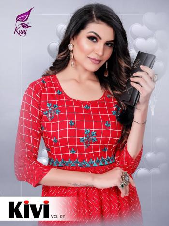 Kunj Kivi vol 2 Rayon kurtis catalog wholesaler