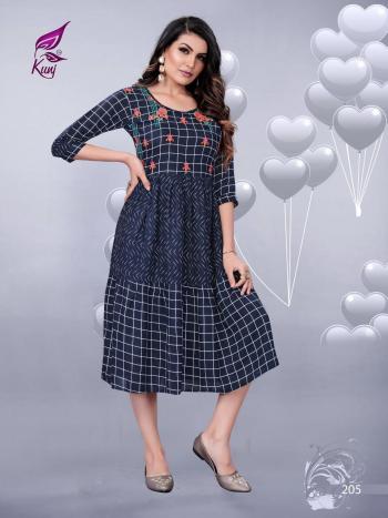 Kunj Kivi vol 2 Rayon kurtis catalog wholesaler