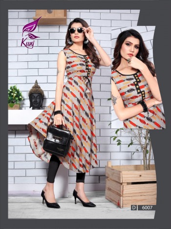 Kunj Ureb vol 6 Rayon Party wear kurtis wholesaler