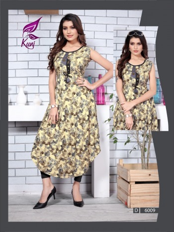 Kunj Ureb vol 6 Rayon Party wear kurtis wholesaler