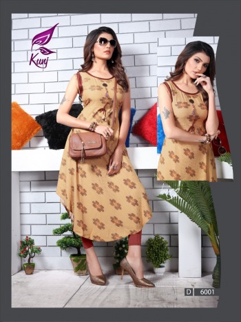 Kunj Ureb vol 6 Rayon Party wear kurtis wholesaler