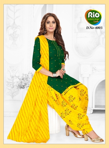 Laado Rio Special vol 10 vol 4 Cotton punjabi Dress Material