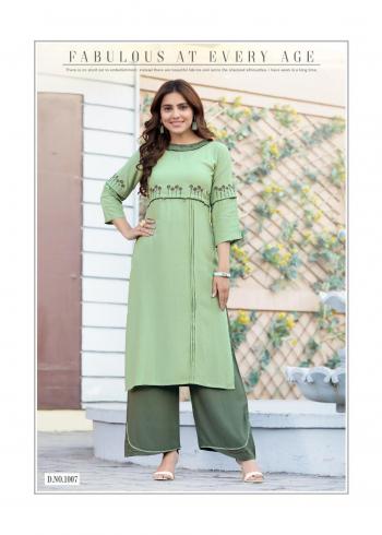 Ladies Flavour Ginni Rayon kurtis with Palazzo Wholesaler