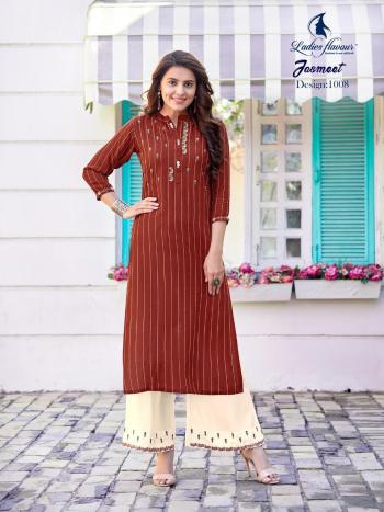 Ladies Flavour Jasmeet kurtis with palazzo wholesaler