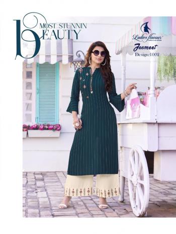 Ladies Flavour Jasmeet kurtis with palazzo wholesaler