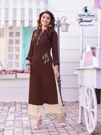 Ladies Flavour Jasmeet kurtis with palazzo wholesaler