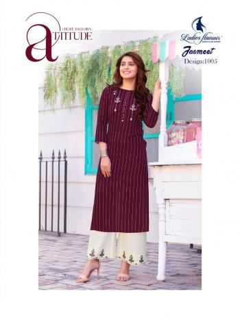 Ladies Flavour Jasmeet kurtis with palazzo wholesaler