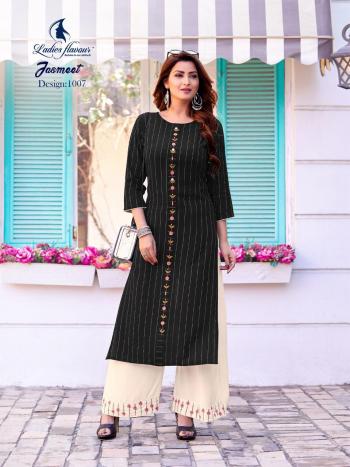 Ladies Flavour Jasmeet kurtis with palazzo wholesaler