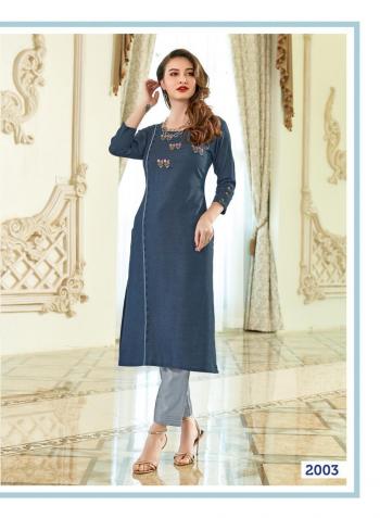 Ladies Flavour ozarro Rayon kurtis with Pant Catalog