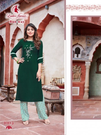 ladies Flavour Runway Kurtis with palazzo wholesaler