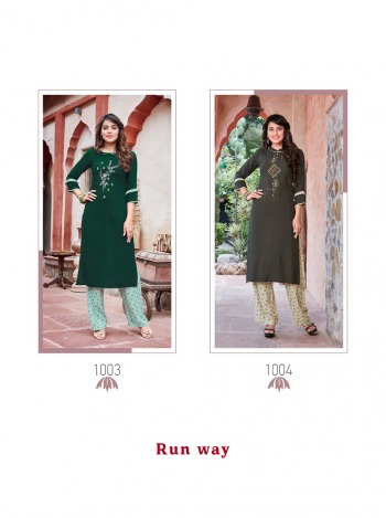 ladies Flavour Runway Kurtis with palazzo wholesaler