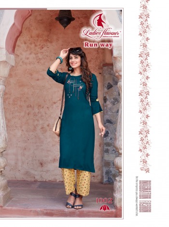 ladies Flavour Runway Kurtis with palazzo wholesaler