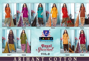 Lassa Payal Special vol 9 Cotton Dress Material catalog wholesaler