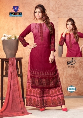 Lassa Selfie palazzo vol 2 Cotton Pakistani dress material