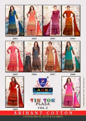 Lassa Tik Tok Plaza vol 2 Cotton Dress material Catalog