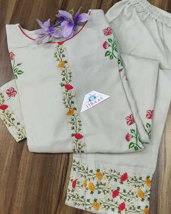 Libaas Cotton embroidered Branded Kurtis with Pant