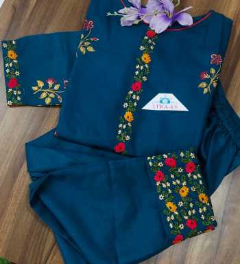 Libaas Cotton embroidered Branded Kurtis with Pant