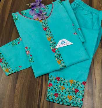 Libaas Cotton embroidered Branded Kurtis with Pant