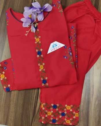 Libaas Cotton embroidered Branded Kurtis with Pant