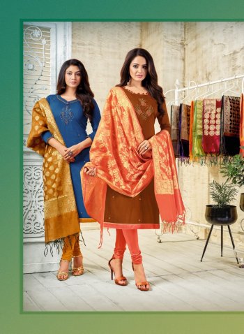 Lifeline Banarasi Long Slub hand work Dress wholesale Price