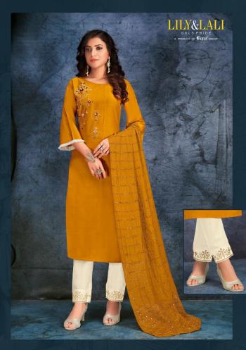 Lily and lali Muskan hand work Ethnic kurtis with pant and Dupatta