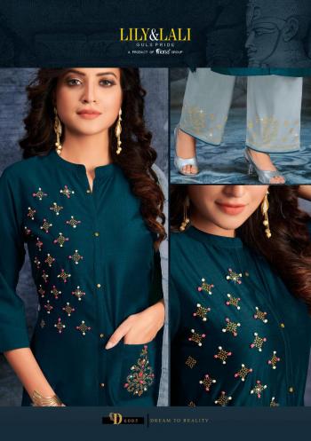 Lily and lali Muskan hand work Ethnic kurtis with pant and Dupatta