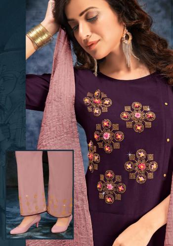 Lily and lali Muskan hand work Ethnic kurtis with pant and Dupatta