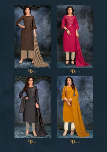 Lily and lali Muskan hand work Ethnic kurtis with pant and Dupatta