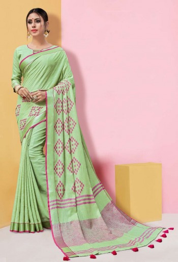 Linen Cotton saree buy wholesale Price