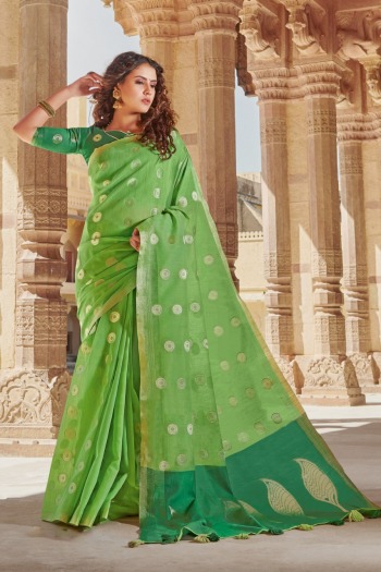 Linen Weaves Linen Cotton Saree in Single wholesale Price