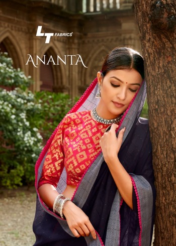 LT fabric Ananta Linen Saree wholesale Price